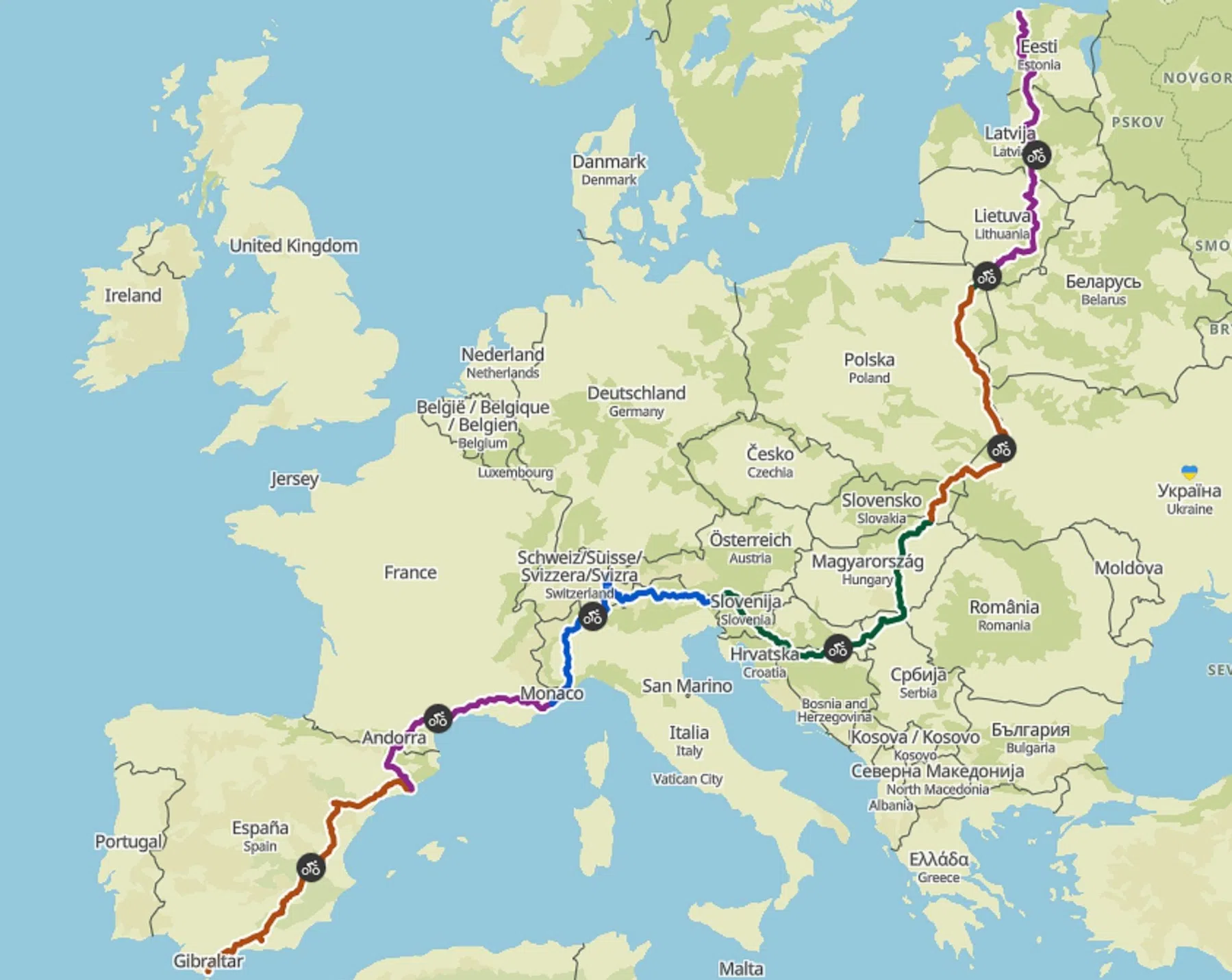 2Wheels4Purpose - Route